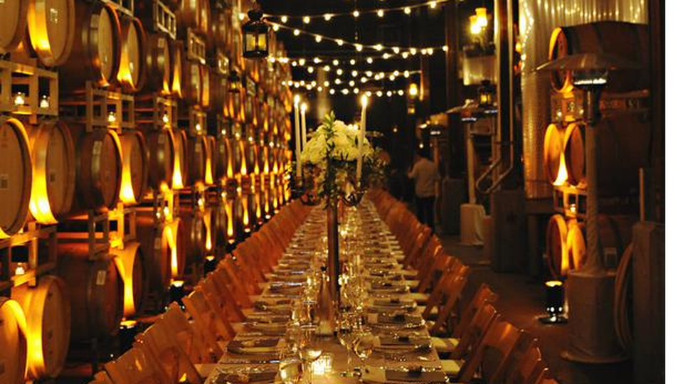 Wine Dinner in Barrel Room